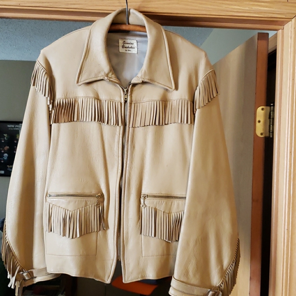 Vintage Buckskin Fringe Jacket